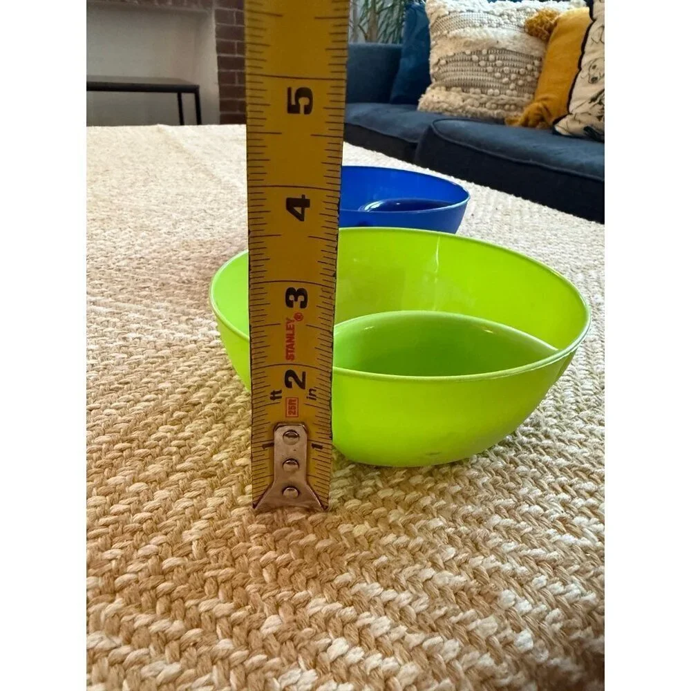 Set of 2 Divided Plastic Snack Bowls